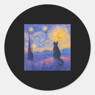 Funny Cat Lover Women Graphic for Men Art Runder Aufkleber