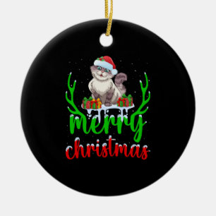 Funny Cat Lover Xmas Geschenk Katze Weihnachten T  Keramik Ornament