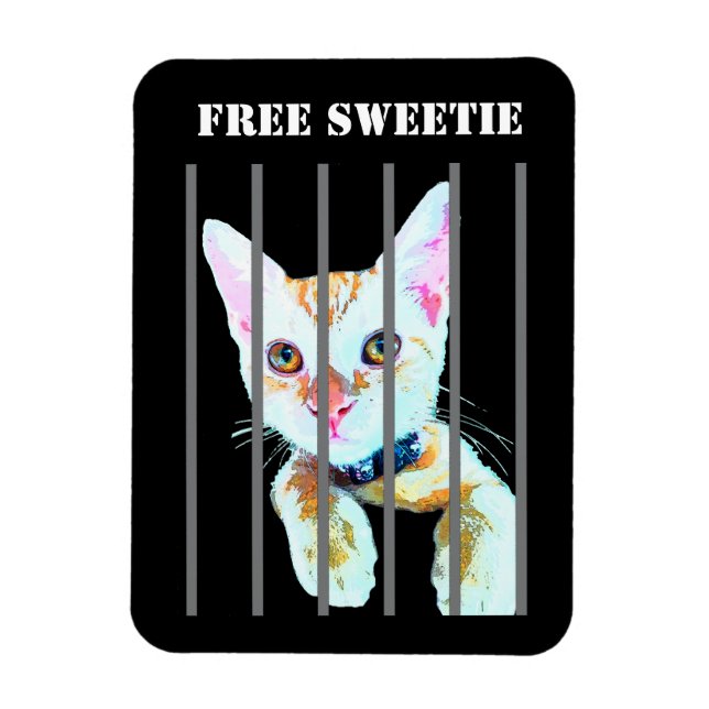 Funny Cat Magnet-Free Sweetie Magnet (Vertikal)