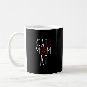 Funny Cat Mama AF Crazy Cat Lady Meme Kaffeetasse