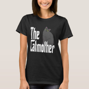 Funny Cat Mama Catmother Niedlich Black Cat Mutter T-Shirt