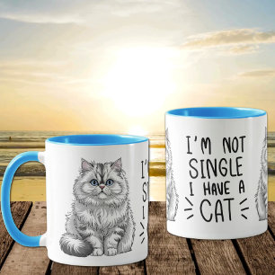 Funny Cat Mama Geschenk - Single Leben und Verabre Tasse