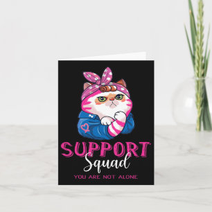 Funny Cat Mama Support Squad Breast Cancer Awarene Karte