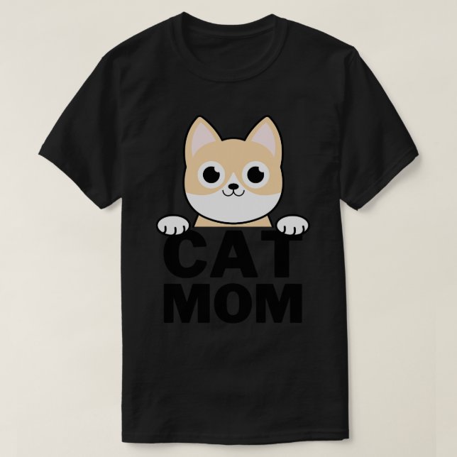 Funny Cat Mama T-Shirt (Design vorne)