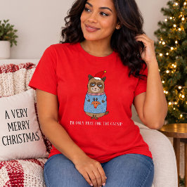 Funny Cat Mama Weihnachten T-Shirt