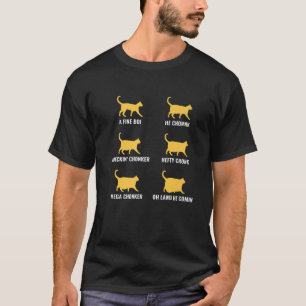 Funny Cat Meme Chonk Cat Evolution Chart für Katz T-Shirt