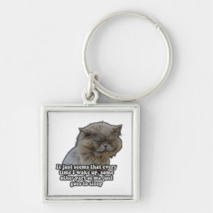 Funny Cat Meme für Kätzchenliebhaber und Katzenbes Schlüsselanhänger