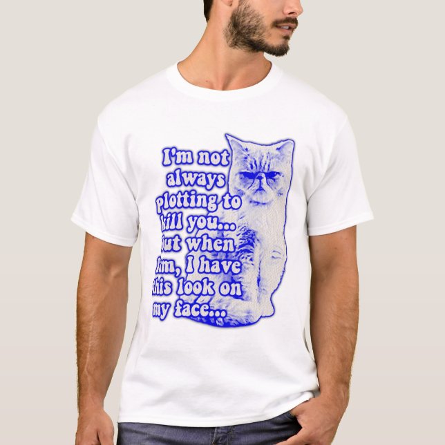 Funny Cat Meme für Katzenbesitzer und Kitesurfer T-Shirt (Vorderseite)