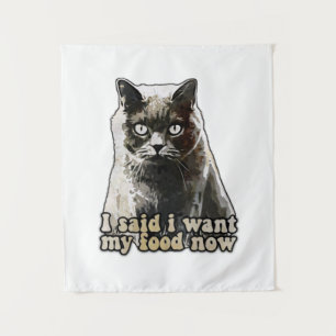 Funny Cat Meme für Katzenliebhaber und Kätzchenbes Wandteppich