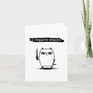 Funny Cat Meme Ich brauche Snacks Design Männer Fr Karte