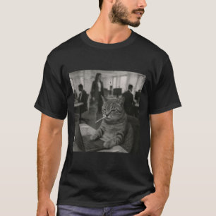 Funny Cat Meme Rauchen Zigarette bei der Arbeit Sp T-Shirt