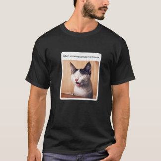 Funny Cat Meme, wenn jemand mir Skewer bringt T-Shirt