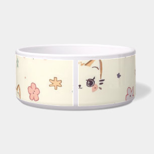 Funny Cat Meow Cartoon Pattern Napf