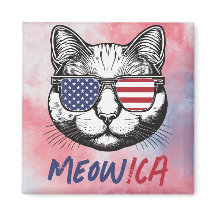Funny Cat Meow-ica Patriotic