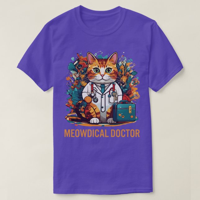 Funny Cat Meowdical Doctor Medical Pflege Design T-Shirt (Design vorne)