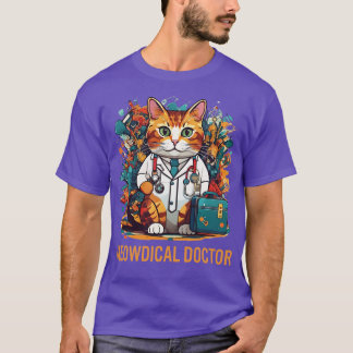 Funny Cat Meowdical Doctor Medical Pflege Design T-Shirt