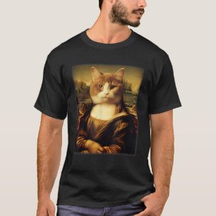 Funny Cat Meowna Mona Lisa Art Cat Parody Men Wome T-Shirt