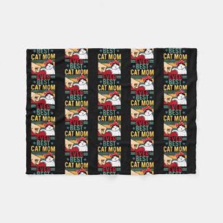 Funny Cat Mom for Cat Lovers Mothers Day Gifts Fleecedecke