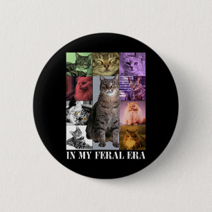 Funny Cat Moon in meiner Wildzeit Niedlich Kitten  Button