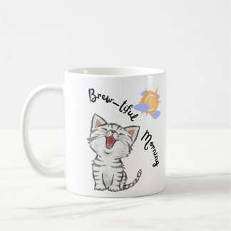 Funny Cat Morning Brew Cup Kaffeetasse