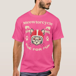 Funny Cat Motorrad Racer Vintage Grafik für Katze T-Shirt