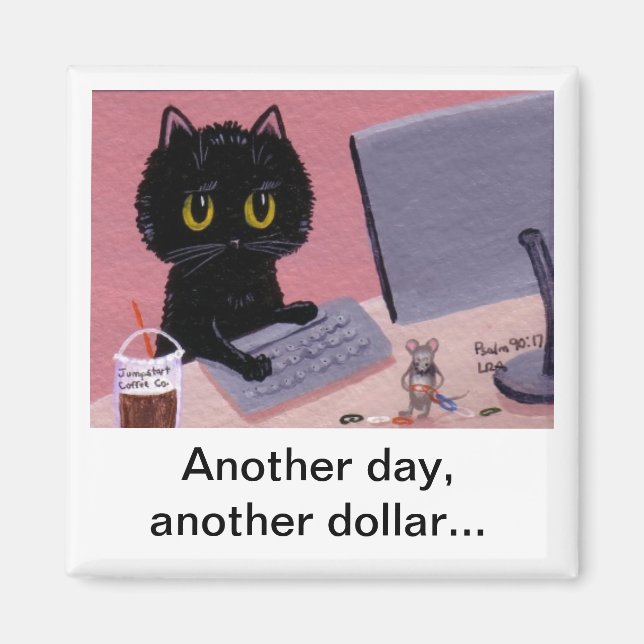 Funny Cat Mouse Magnet kreationarts Lisa R Adams (Vorne)