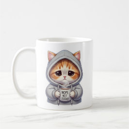 Funny Cat Mug Nope Not Today Coffee Cup Gift Fun Kaffeetasse