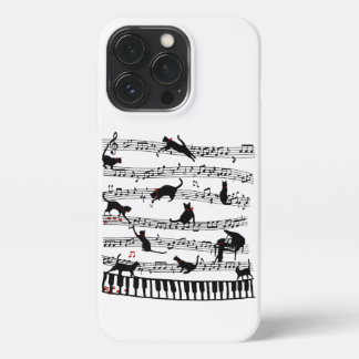 Funny Cat Musiknote, Geschenk für Piano Player, Mu iPhone 13 Pro Hülle