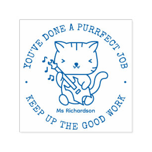 Funny Cat Niedlich Kitty Perfect Job Lehrer Lob Permastempel