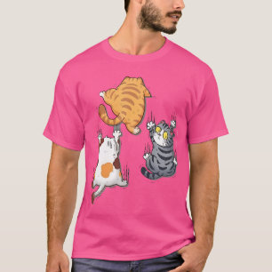Funny Cat Niedliche Katze Katze Klettern Grosses W T-Shirt