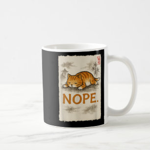 Funny Cat Nope Lazy Orange Kitten Lady Lovers Sumi Kaffeetasse