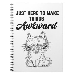 Funny Cat - Nur hier, um die Dinge zum Guten zu ma Notizblock