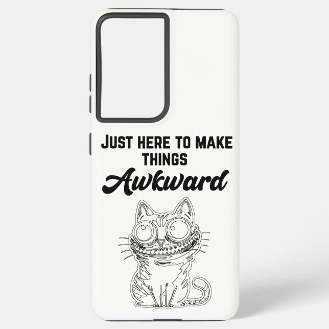 Funny Cat - Nur hier, um die Dinge zum Guten zu ma Samsung Galaxy Hülle (Rückseite)