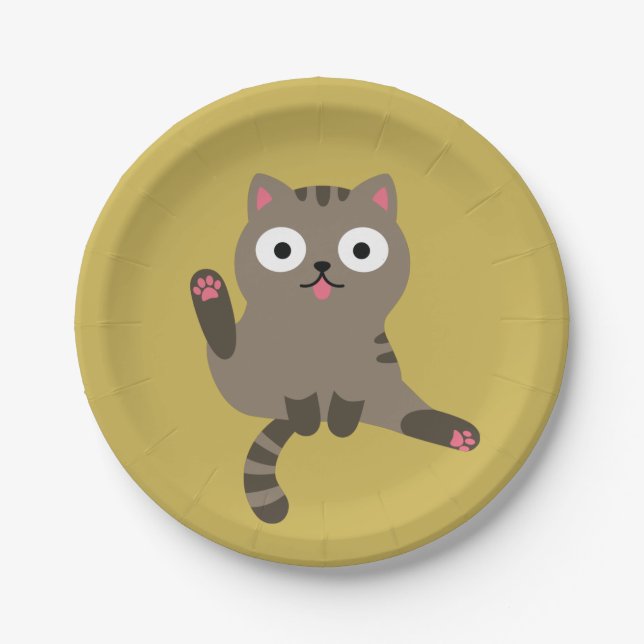 Funny Cat Pappteller (Vorderseite)