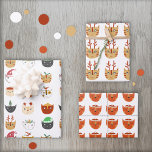 Funny Cat Pattern Weihnachten Geschenkpapier Set<br><div class="desc">Ein Haufen niedlicher und unterhaltsamer Katzen im Winterurlaub mit Hut und Accessoires zum Lächeln. Drei verschiedene Designs in diesem Paket. Originelle Kunst von Nic Squirrell.</div>