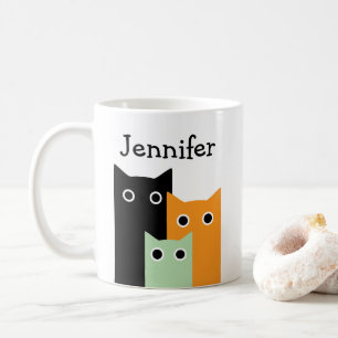 Funny Cat, Personalisiert Kaffeetasse