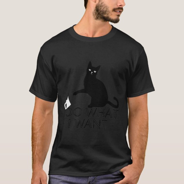 Funny Cat Persönlichkeit Shirt I tue, was ich Gewo (Vorderseite)