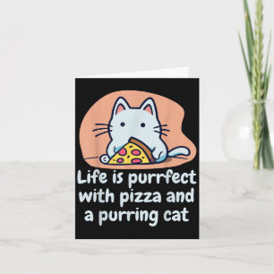 Funny Cat Pizza Lover Kitten Niedlich Cat Unglaubl Karte