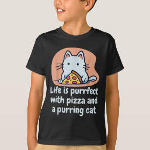 Funny Cat Pizza Lover Kitten Niedlich Cat Unglaubl T-Shirt