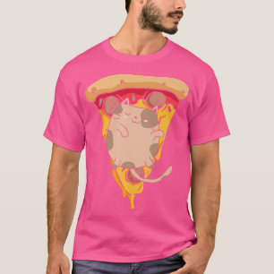 Funny Cat Pizza  T-Shirt