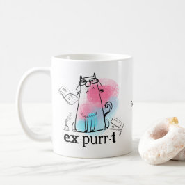 Funny Cat Play auf Worte expurrter Name Kaffeetasse