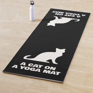 Funny Cat Pose personalisiertes Yogmatte Design Yogamatte