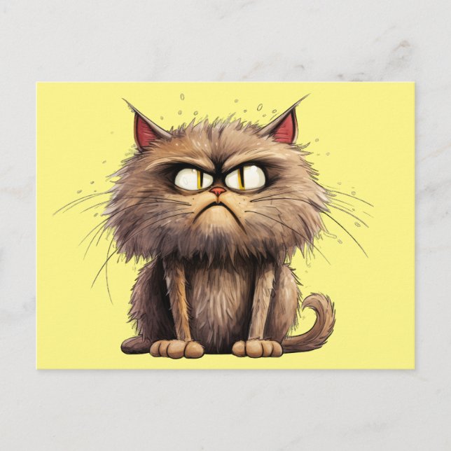 Funny Cat Postcard Postkarte (Vorderseite)