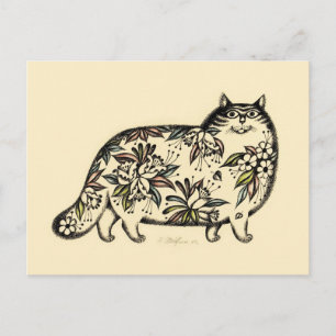 Funny Cat Postcard Postkarte