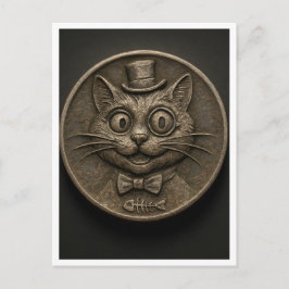 Funny cat. Postcard Postkarte