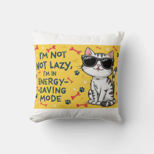 Funny Cat Poster, Cartoon Katze mit Sonnenbrille Kissen