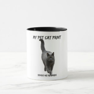 Funny Cat Print weiß, meine Katze schickt Grüße Tasse