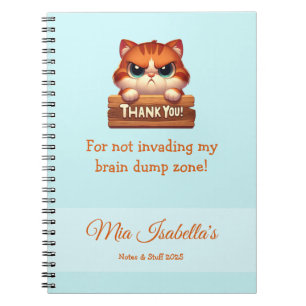Funny Cat - Privatsphäre-Notebook individuell anpa Notizblock