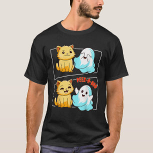 Funny Cat Pub Flüchtige Blick A Boo Men Kinder Fra T-Shirt