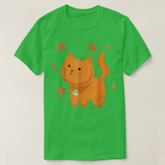 Funny Cat Pumpkin Halloween 2022 Kürbislaterne Ca T-Shirt (Design vorne)